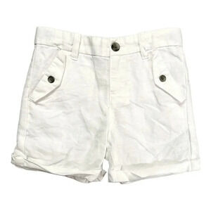 Janie & Jack | White Linen Cotton Shorts (3)